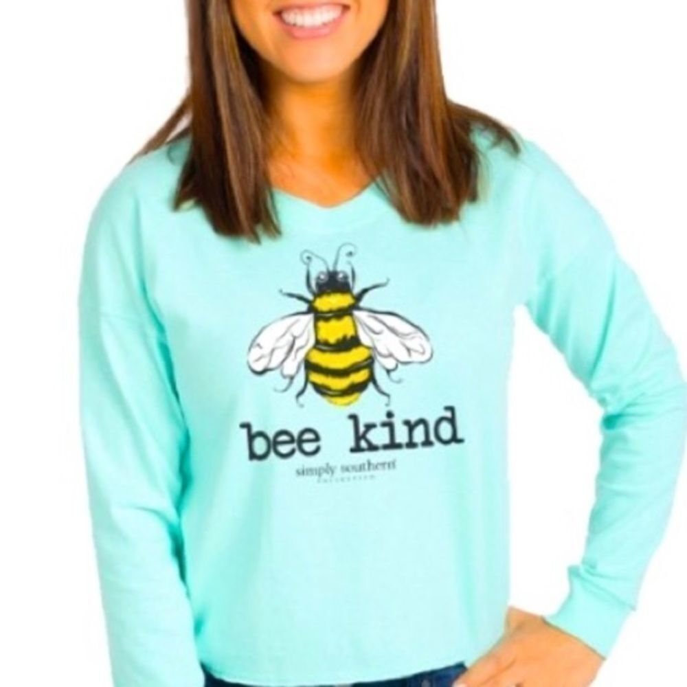 Simply Southern Long Sleeve Crop Top Size Small